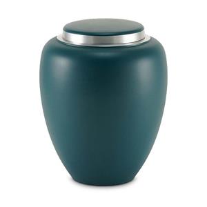 Urnwebshop Grote Ovale Emerson Teal Sapphire Vaas Urn (3.3 liter)