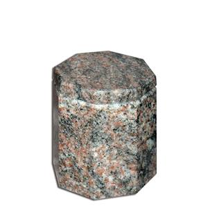 Urnwebshop Granieten Miniurn, Achtkantig met Dito Deksel - Himalaya-Blue (0.1 liter)
