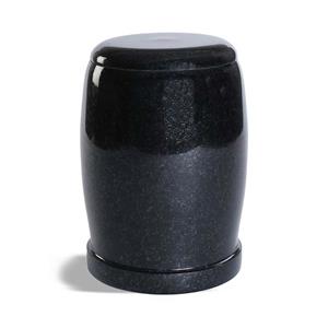 Urnwebshop Ovale Granieten Pot-Urn Marlin-Zwart (3.5 liter)