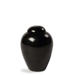 Urnwebshop Kleine Porseleinen Pot Urn Serenity Black (0.76 liter)