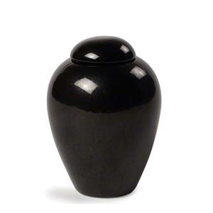 Urnwebshop Mediumgrote Porseleinen Pot Urn Serenity Black (1.6 liter)