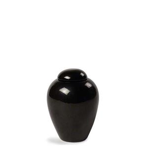 Urnwebshop Porseleinen Pot Urn Serenity Small Black (0.37 liter)