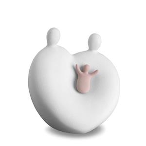 Urnwebshop Grote Witte LoveUrns Ouders met Kind in Wieg Urn (3 liter)