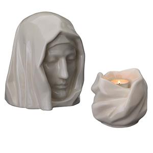 Urnwebshop Art Urnen Voordeelset Holy Mother Transparant (5.1 en 0.48 liter)