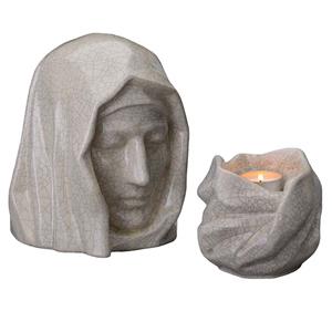 Urnwebshop Art Urnen Voordeelset Holy Mother Craquele (5.1 en 0.48 liter)