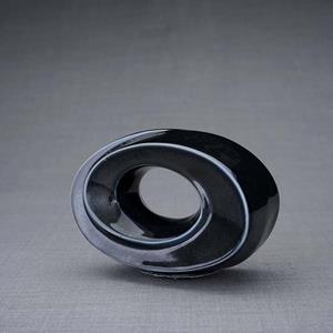 Urnwebshop Keramische Mini Urn Passage Black Gloss (0.45 liter)