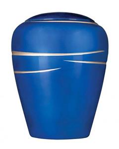 Urnwebshop Ovale Resin Urn Shiny Blue (3.8 liter)