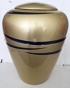 Urnwebshop Ovale Resin Urn Shiny Bronze (3.8 liter)
