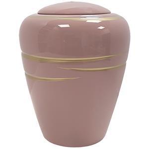 Urnwebshop Ovale Resin Urn Shiny Pink (3.8 liter)