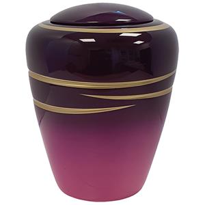 Urnwebshop Ovale Resin Urn Shiny Purple Verlopend (3.8 liter)
