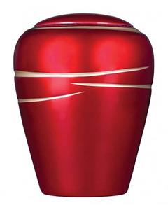 Urnwebshop Ovale Resin Urn Shiny Red (3.8 liter)