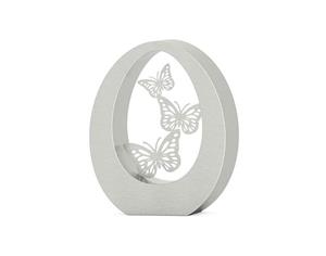 Urnwebshop Grote RVS Oval Butterflies Urn (3.5 liter)