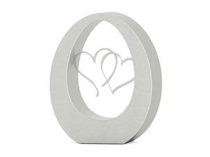 Urnwebshop RVS Oval Hearts Duo Urn (7 liter)