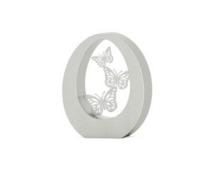 Urnwebshop Kleine RVS Oval Butterflies Urn (0.9 liter)