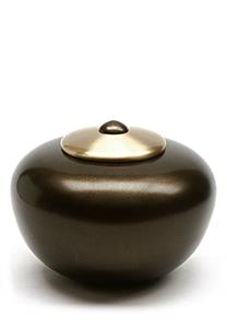 Urnwebshop Messing Simplicity Pot Urn Metallic Bruin (1.8 liter)