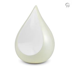 Urnwebshop Grote Teardrop Urn Ivoor - Wit (3.3 liter)