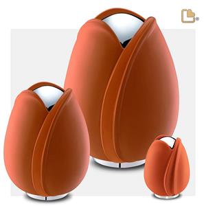 Urnwebshop LoveUrns Tulip Urnen Voordeelset Oranje (5.3, 0.65 en 0.1 liter)