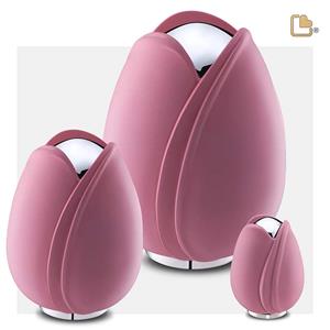 Urnwebshop LoveUrns Tulip Urnen Voordeelset Roze (5.3, 0.65 en 0.1 liter)