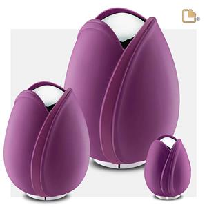 Urnwebshop LoveUrns Tulip Urnen Voordeelset Paars (5.3, 0.65 en 0.1 liter)