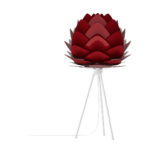 Umage Aluvia Mini tafellamp ruby red - met tripod wit - Ø 40 cm