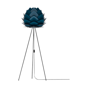 Umage Aluvia Medium vloerlamp petrol blue - met tripod zwart - Ø 59 cm