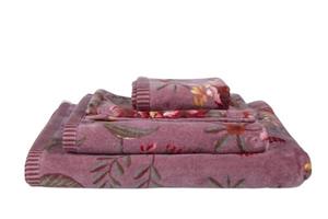 Pip Studio Secret Garden Douchelaken Mauve 70x140 cm