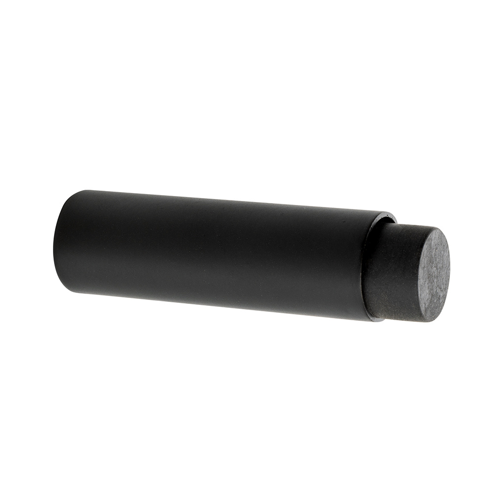Mooi Deurbeslag Deurstopper zwart voor wandmontage 80x22mm