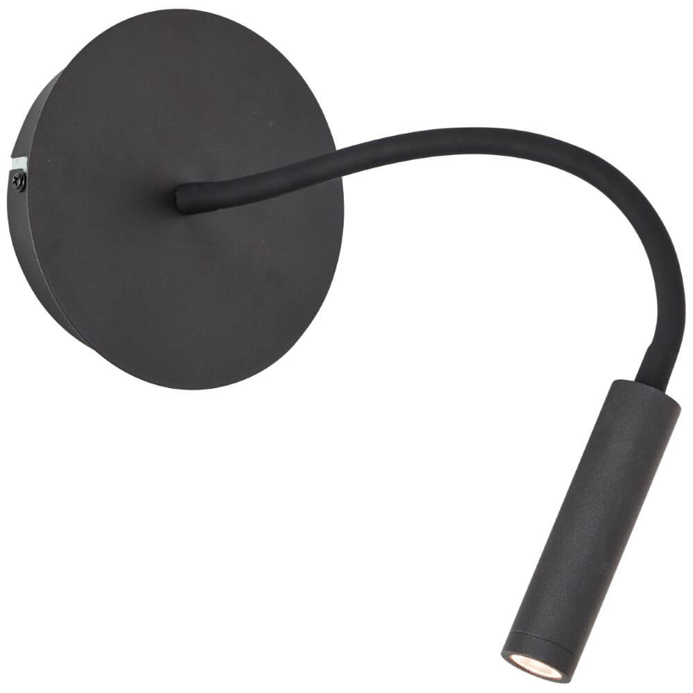 Lampe Jutta led Wandspot mit Flexarm und Schalter sand schwarz Metall/Kunststoff schwarz 4,1 w led integriert - schwarz - Brilliant