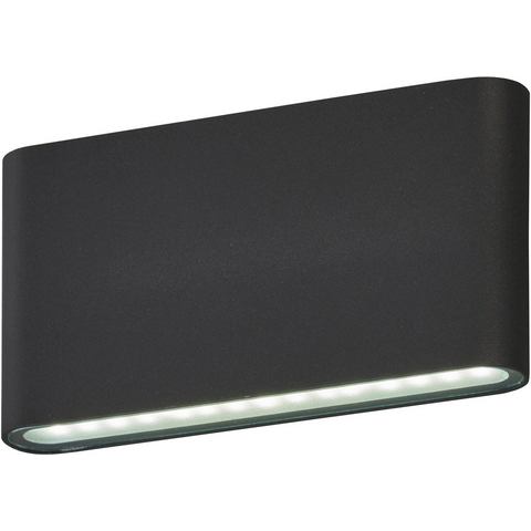 FISCHER & HONSEL LED-Außenwandleuchte Scone, schwarz, Breite 17,5 cm, 2-flg.