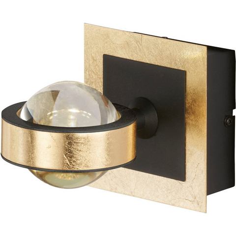 FISCHER & HONSEL LED-Wandlampe Cluedo, goldfarben, Breite 12 cm, Metall, CCT