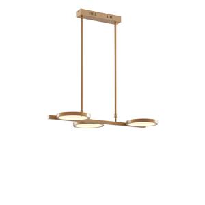 qazqa Moderne Hängelampe Gold inkl. led 3-stufig dimmbar 3-flammig - Vivé - Gold