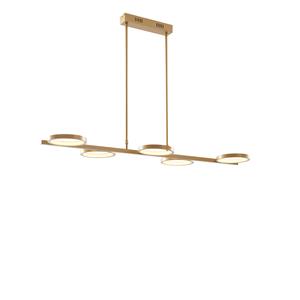 qazqa Moderne Hängelampe inkl. led 3-stufig dimmbar gold 5-flammig - Vivé - Gold