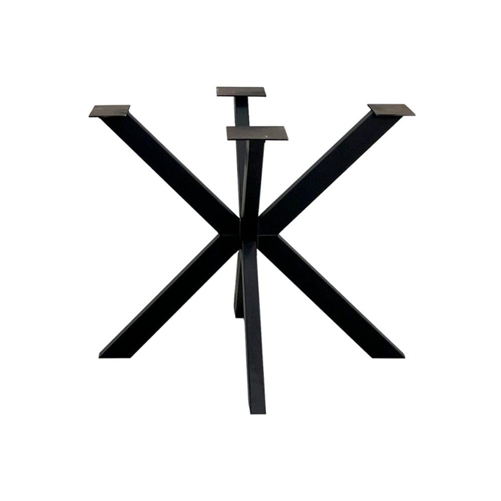 Furniture Legs Europe Zwarte stalen matrix tafelpoot hoogte 74 cm en breedte/diepte 80 cm (koker 8 x 4 cm)