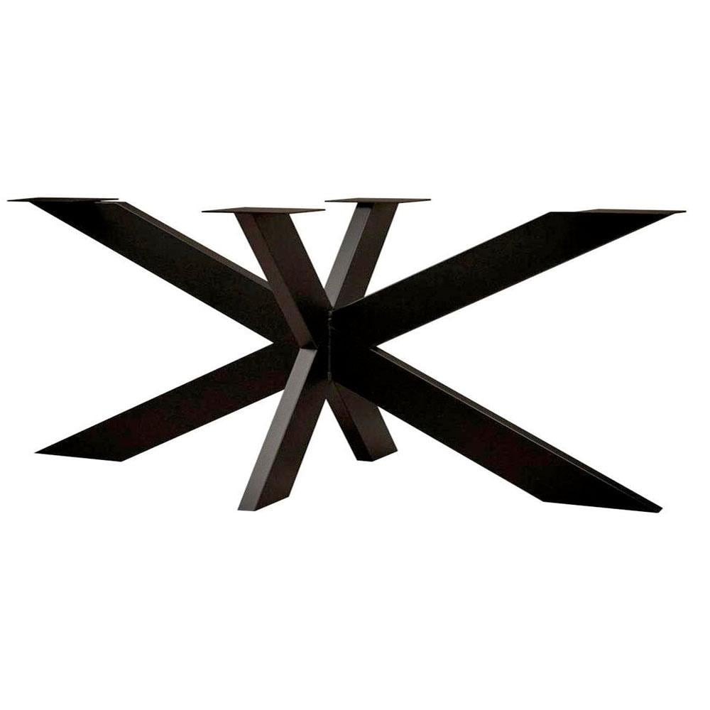 Furniture Legs Europe Zwarte stalen matrix tafelpoot hoogte 72 cm en breedte 160 cm (koker 10 x 3)