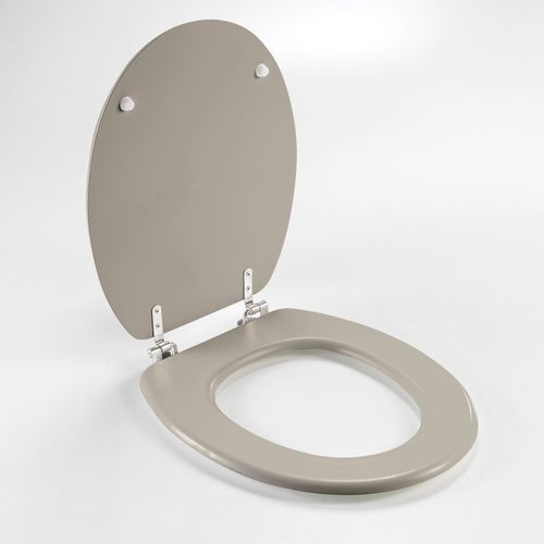 Wicotex  Toiletbril - Wc Bril Mdf - Hout Mat Taupe - Inclusief Metallic Scharnieren.