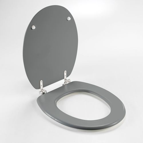 Wicotex  Toiletbril - Wc Bril Mdf - Hout Mat Grijs - Inclusief Metallic Scharnieren.