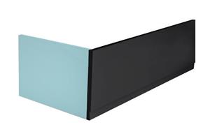 Polysan Plain voorpaneel rechts mat zwart 170x59cm