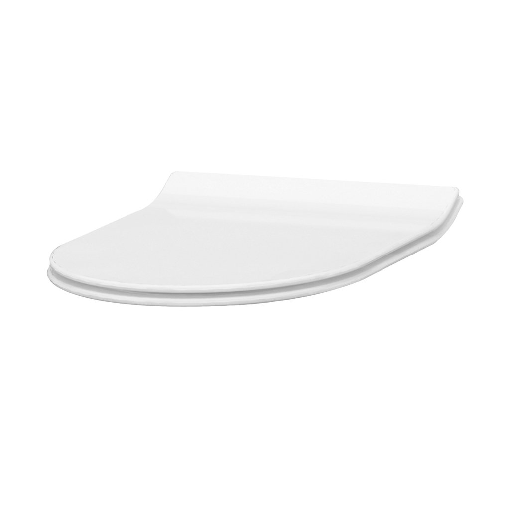 Idevit - Ultradünner abnehmbarer Toilettensitz mit Fallbremse, Weiß (AL030S)