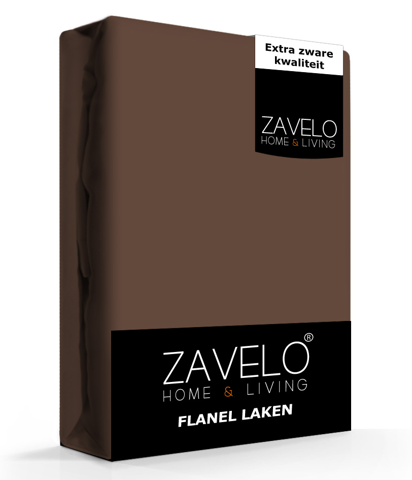 Zavelo Flanel Laken Taupe-1-persoons (180x290 cm)