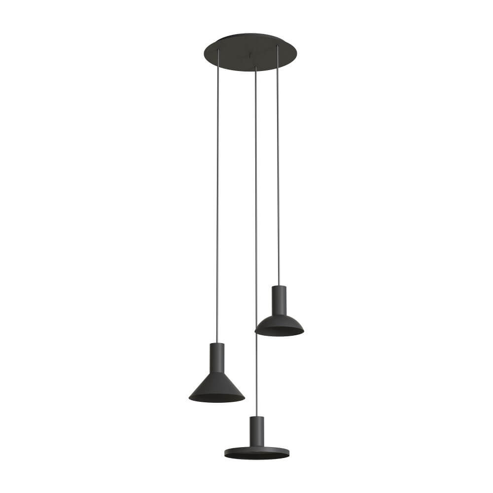 Nowodvorski 3-lichts hanglamp Hermanos zwart 10905