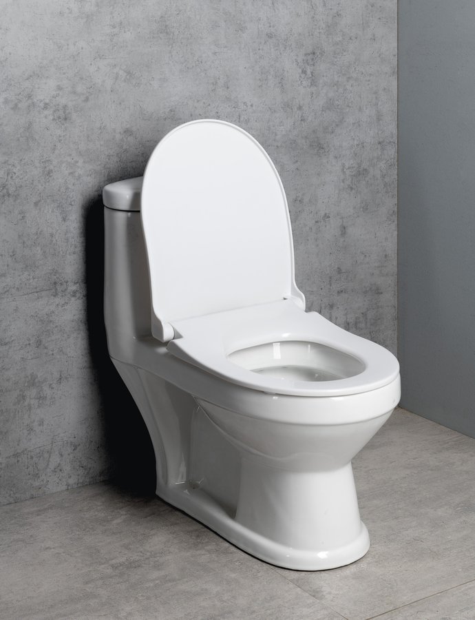 Aqualine Petit staand kinder toilet met toiletzitting wit