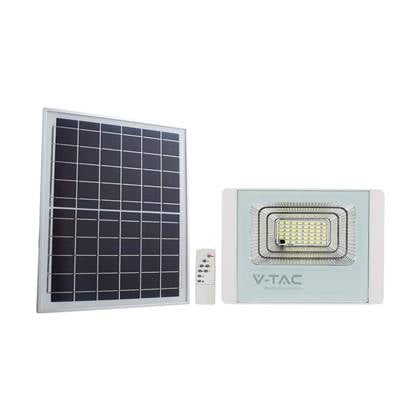 V-Tac VT-60W-W Witte schijnwerpers op zonne-energie - 20W - IP65