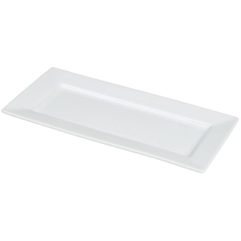 Merkloos Serveerbordjes/serveerplankjes wit 24 cm van keramiek -