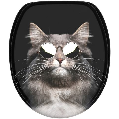 Sanilo Toiletzitting Cool Cat met softclosemechanisme, bxl: 37,7x 42,0 - 47,0 cm