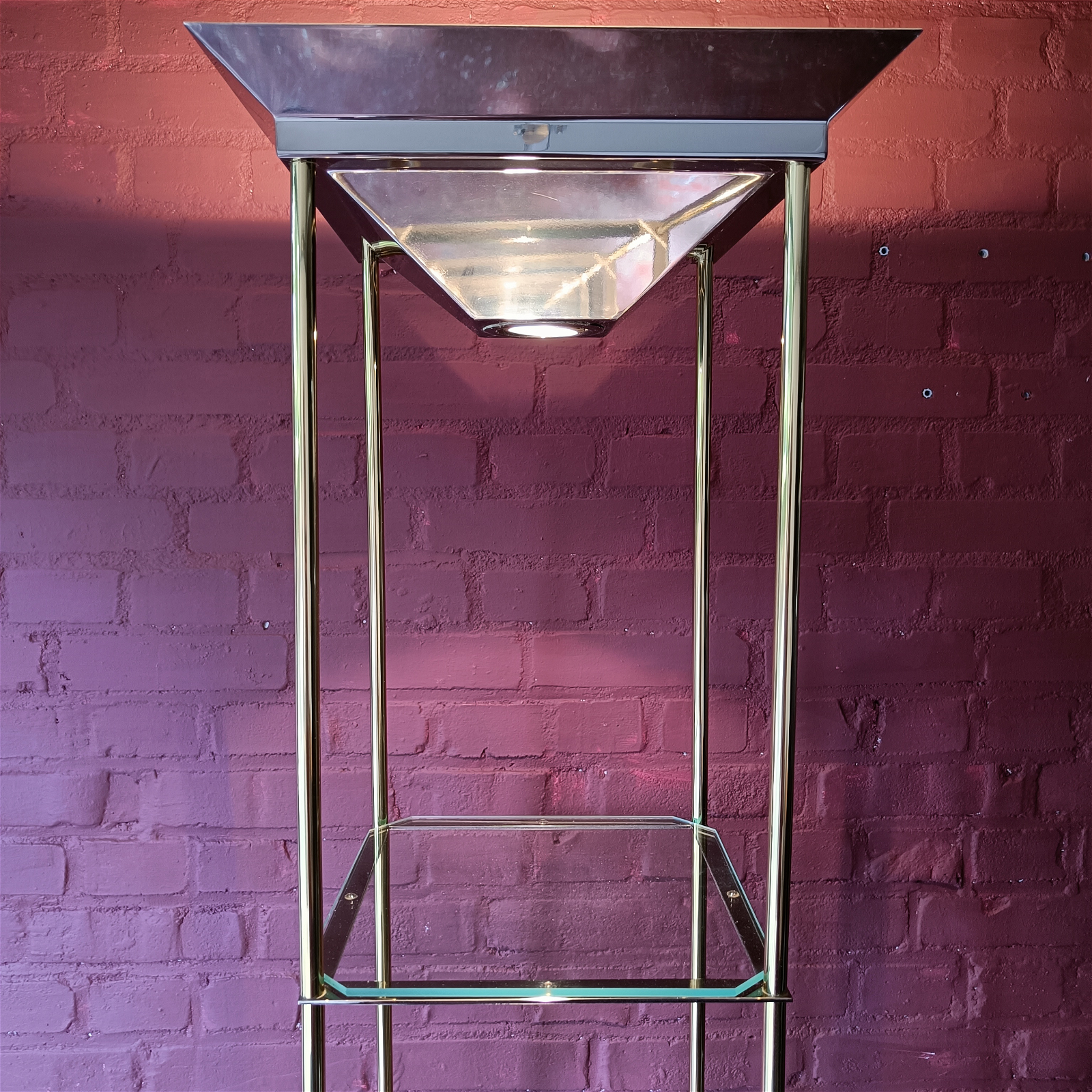 Whoppah Vintage vitrinekast/lamp Aluminium/Glass - Tweedehands