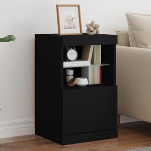 bonnevie Sideboard mit LED-Leuchten Schwarz 41x37x67 cm vidaXL333457