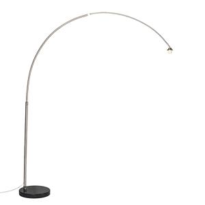 qazqa Bogenlampe Stahl ohne Schirm - xxl - Stahl