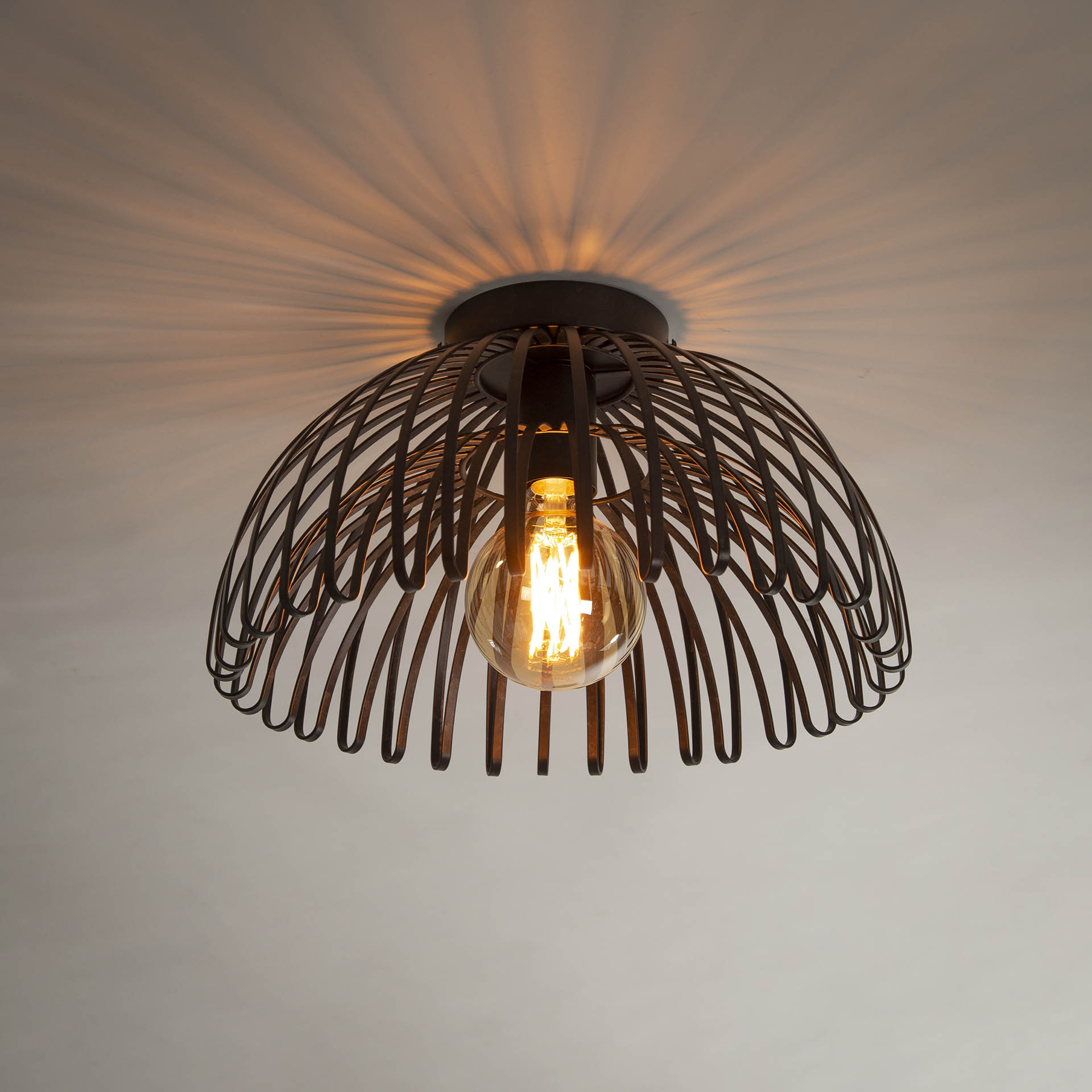 Luce home Plafondlamp Bend | 1 lichts |Ø 35 cm | Charcoal