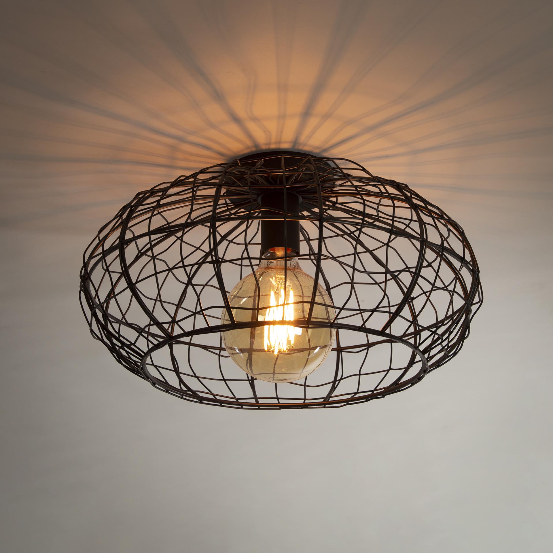 Luce home Plafondlamp Connect | 1 lichts | 35x35x18 cm | Zwart bruin