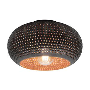 Luce home Plafondlamp Disk Punch | 1 lichts |Ø 35 cm | Zwart bruin